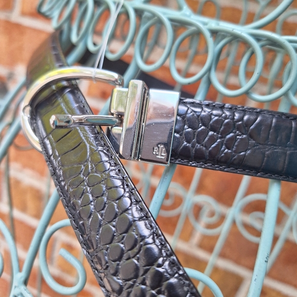 Ralph Lauren Genuine Leather Reversible Belt Alligator / Smooth Embossed Leather - Picture 17 of 17